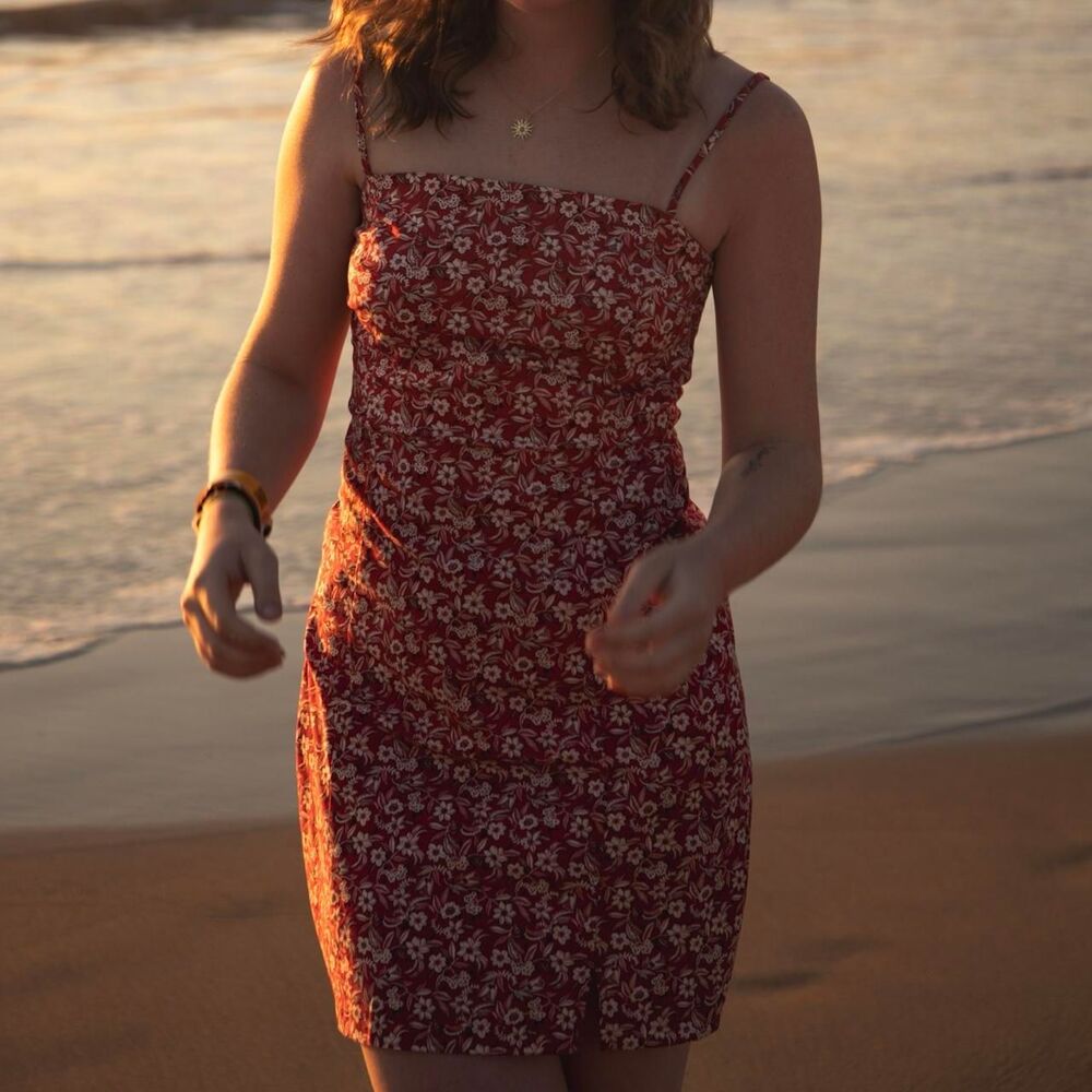 City-triangles Women's Red and Burgundy Dress